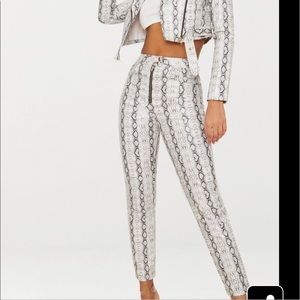 Prettylittlething Snakeskin Pants